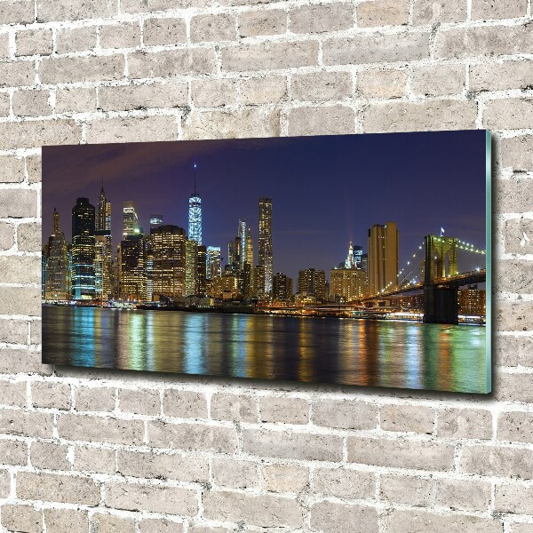 Acrylglas-Druck Manhattan bei Nacht