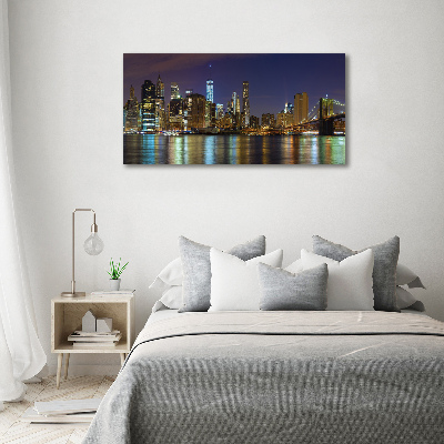 Acrylglas-Druck Manhattan bei Nacht