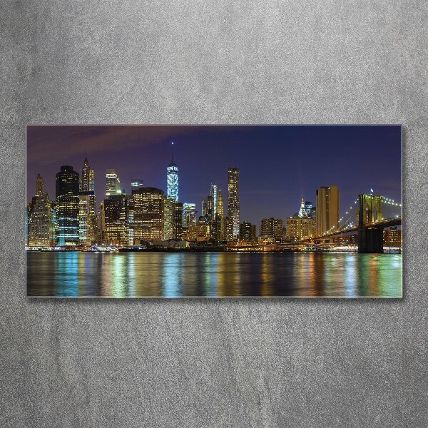 Acrylglas-Druck Manhattan bei Nacht