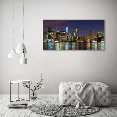 Acrylglas-Druck Manhattan bei Nacht