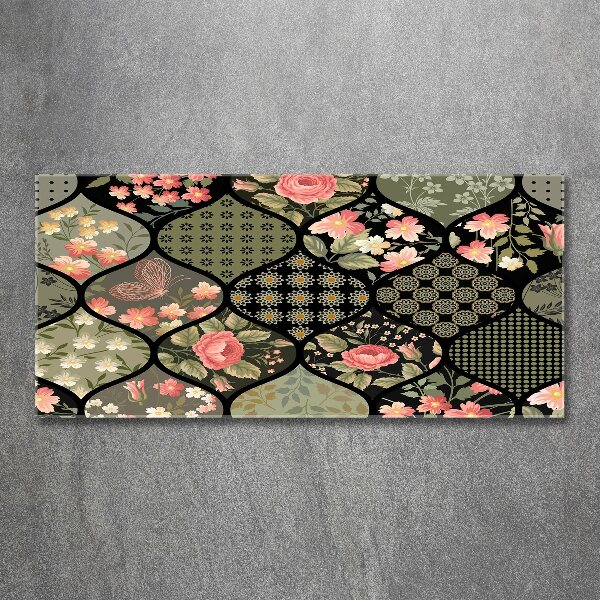 Foto auf Acryl Blumenmuster