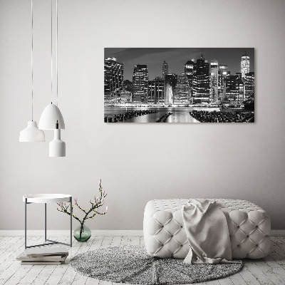 Bild auf Acrylglas Manhattan bei Nacht