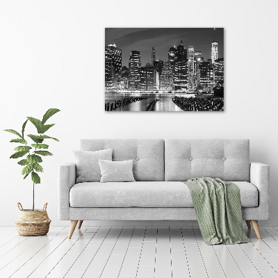 Bild auf Acrylglas Manhattan bei Nacht