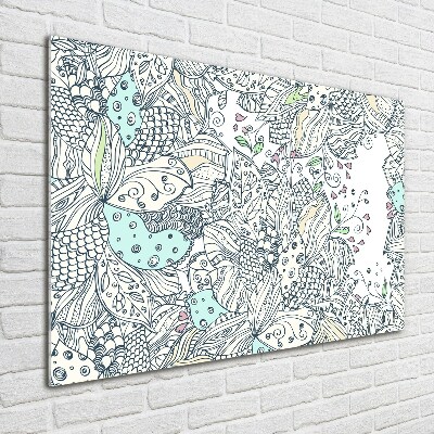 Bild auf Acrylglas Blumenmuster