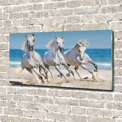 Acrylglas-Druck Strand von White Horses