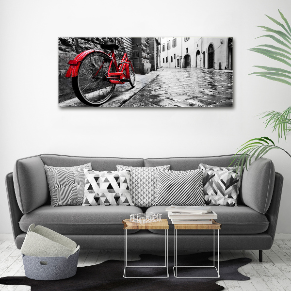 Acrylglas-Druck Rotes Fahrrad