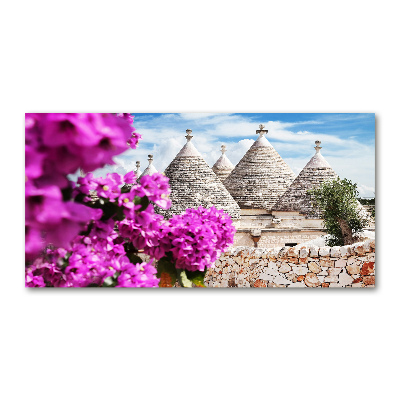 Foto auf Acryl Trulli-Häuser