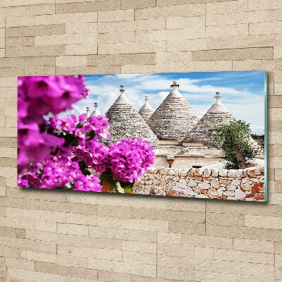 Foto auf Acryl Trulli-Häuser