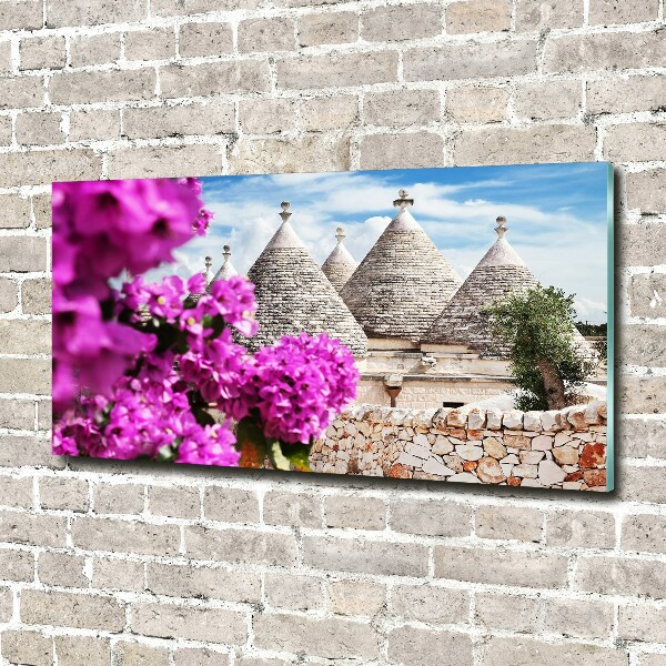 Foto auf Acryl Trulli-Häuser