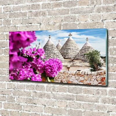 Foto auf Acryl Trulli-Häuser