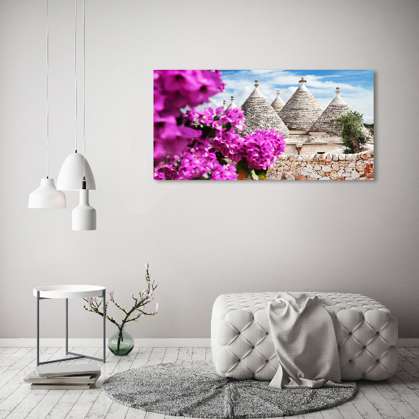 Foto auf Acryl Trulli-Häuser