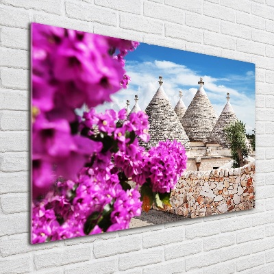 Foto auf Acryl Trulli-Häuser