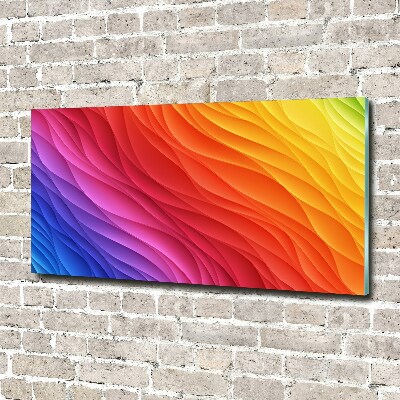 Acrylbild Fotodruck Bunte Wellen