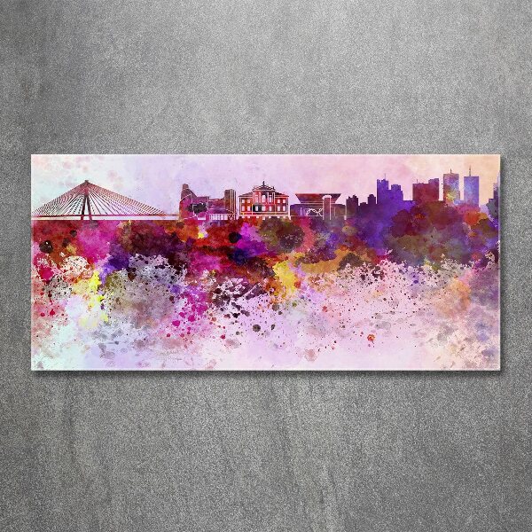 Acrylbild Fotodruck Buntes Warschau