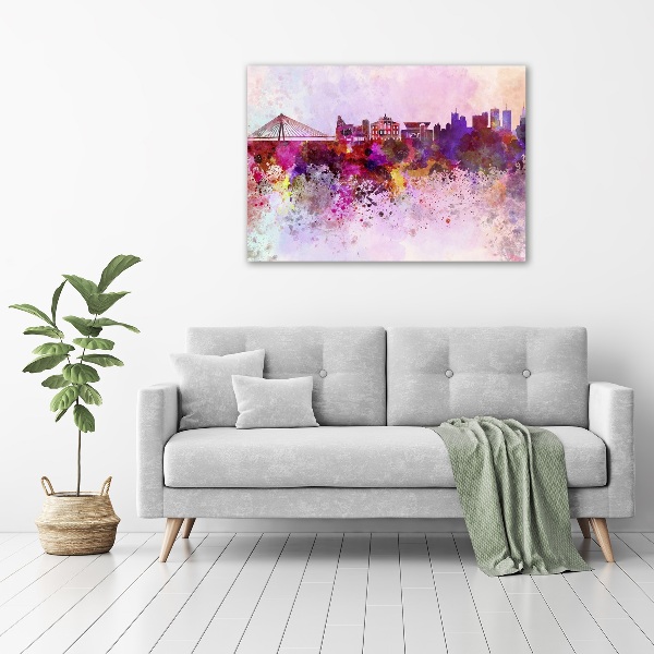 Acrylbild Fotodruck Buntes Warschau