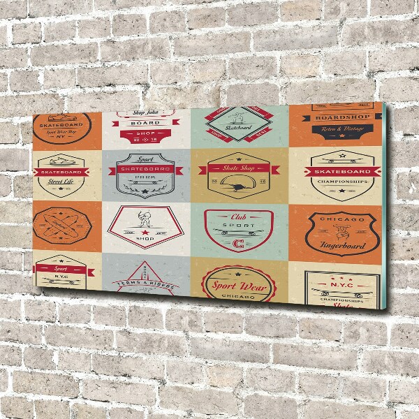 Acrylbild Fotodruck Skateboard-Schilder