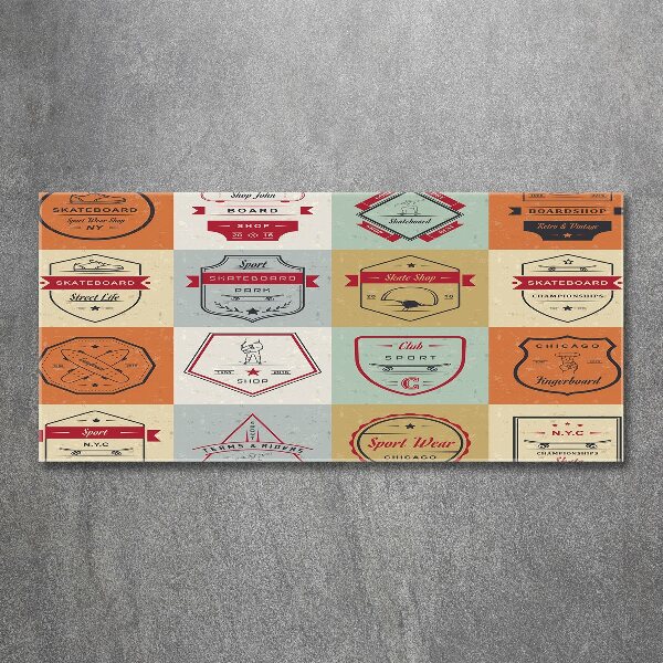 Acrylbild Fotodruck Skateboard-Schilder