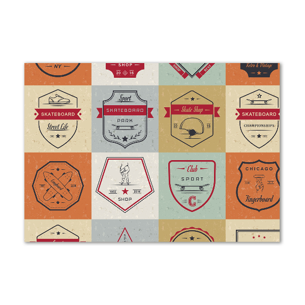 Acrylbild Fotodruck Skateboard-Schilder