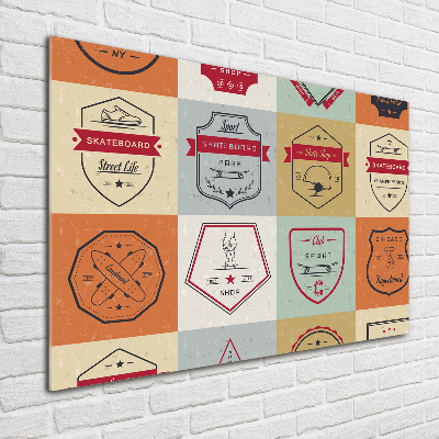 Acrylbild Fotodruck Skateboard-Schilder