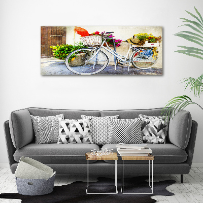 Bild auf Acrylglas Weißes Fahrrad