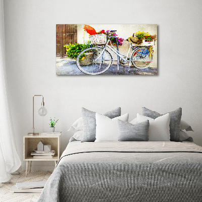 Bild auf Acrylglas Weißes Fahrrad