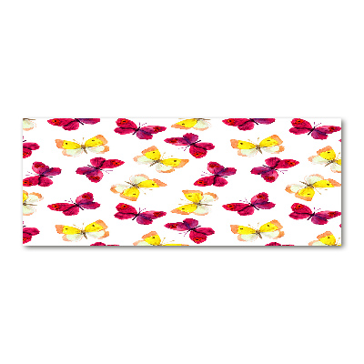 Acrylglas-Druck Schmetterlinge und Blumen