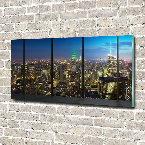 Acrylbild Fotodruck New York bei Nacht