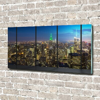 Acrylbild Fotodruck New York bei Nacht