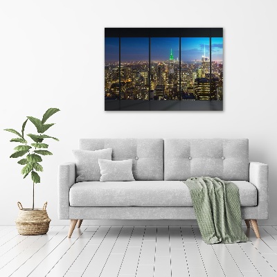 Acrylbild Fotodruck New York bei Nacht