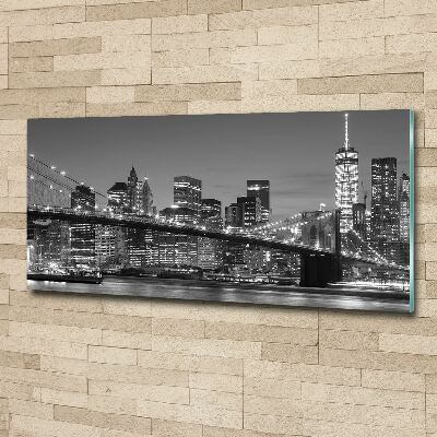 Acrylbild Fotodruck Manhattan bei Nacht