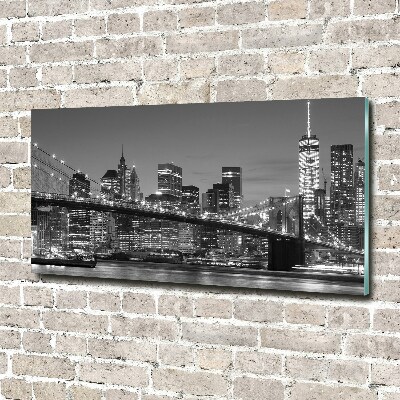 Acrylbild Fotodruck Manhattan bei Nacht