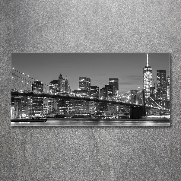 Acrylbild Fotodruck Manhattan bei Nacht