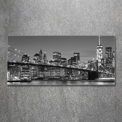 Acrylbild Fotodruck Manhattan bei Nacht