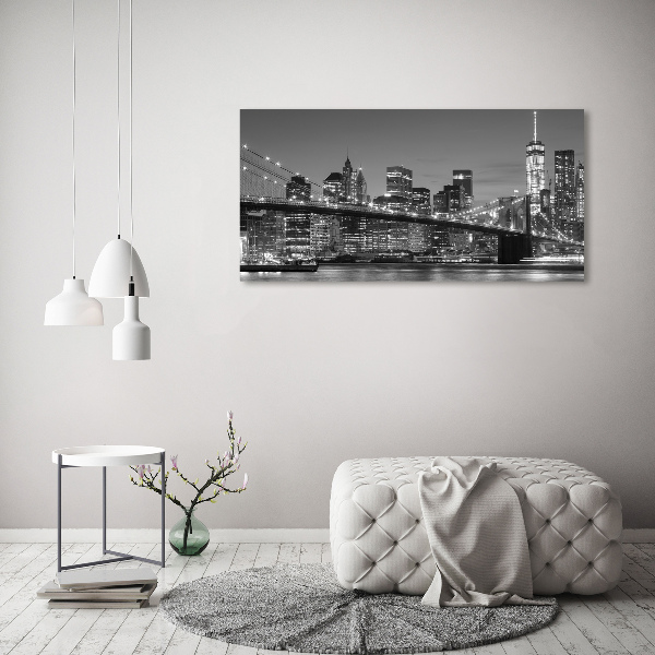 Acrylbild Fotodruck Manhattan bei Nacht