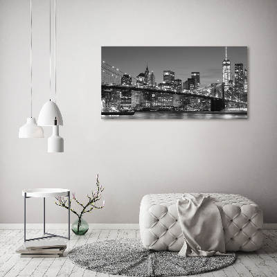 Acrylbild Fotodruck Manhattan bei Nacht