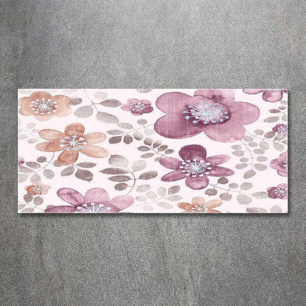 Foto auf Acryl Blumenmuster