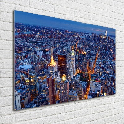 Bild auf Acrylglas Manhattan bei Nacht