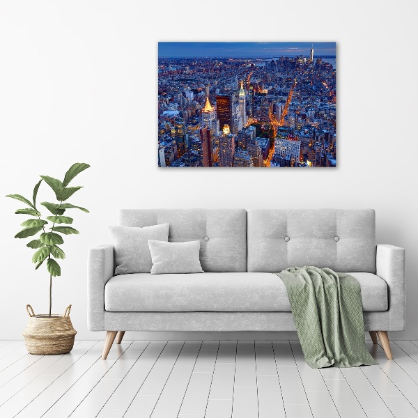 Bild auf Acrylglas Manhattan bei Nacht