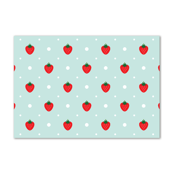 Acrylglas-Druck Erdbeersymbole