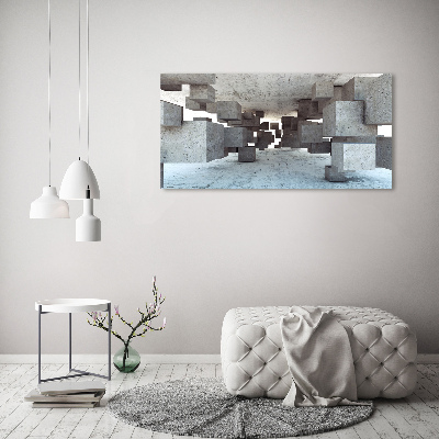 Acrylglas-Druck Würfel aus Beton