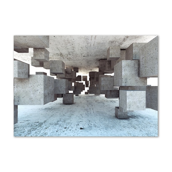 Acrylglas-Druck Würfel aus Beton
