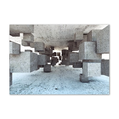 Acrylglas-Druck Würfel aus Beton