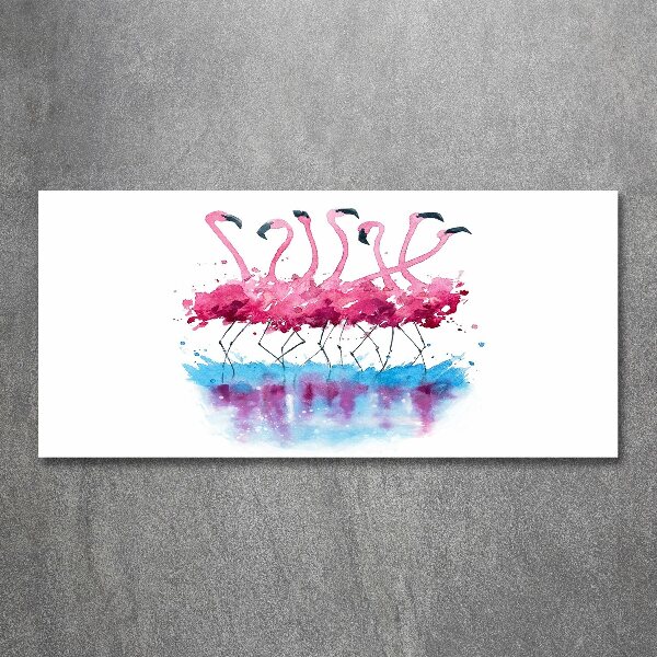 Acrylglas-Druck Flamingos