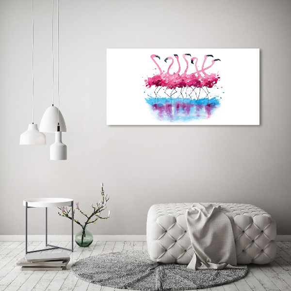 Acrylglas-Druck Flamingos