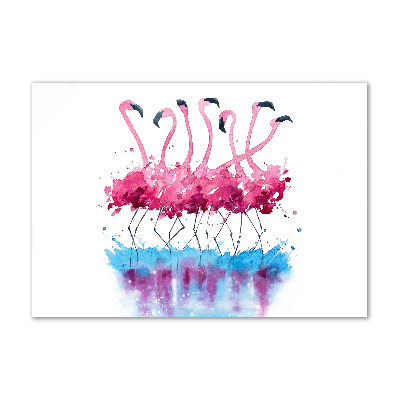 Acrylglas-Druck Flamingos