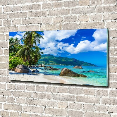 Acrylglas-Druck Strand der Seychellen