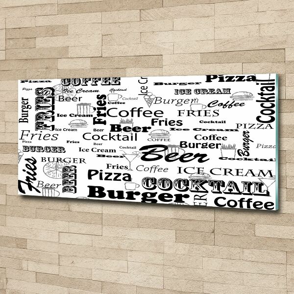 Foto auf Acryl Speisekarte