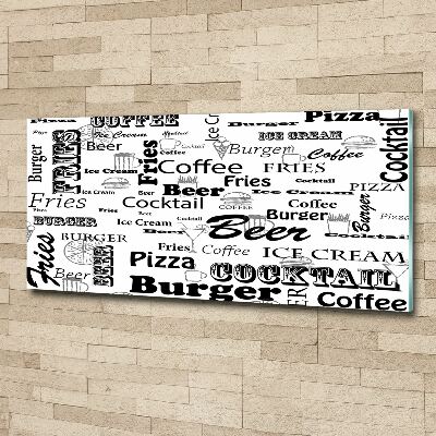 Foto auf Acryl Speisekarte