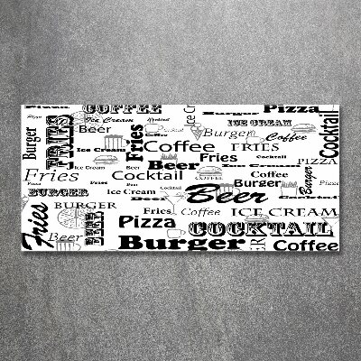 Foto auf Acryl Speisekarte