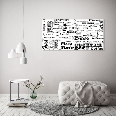 Foto auf Acryl Speisekarte